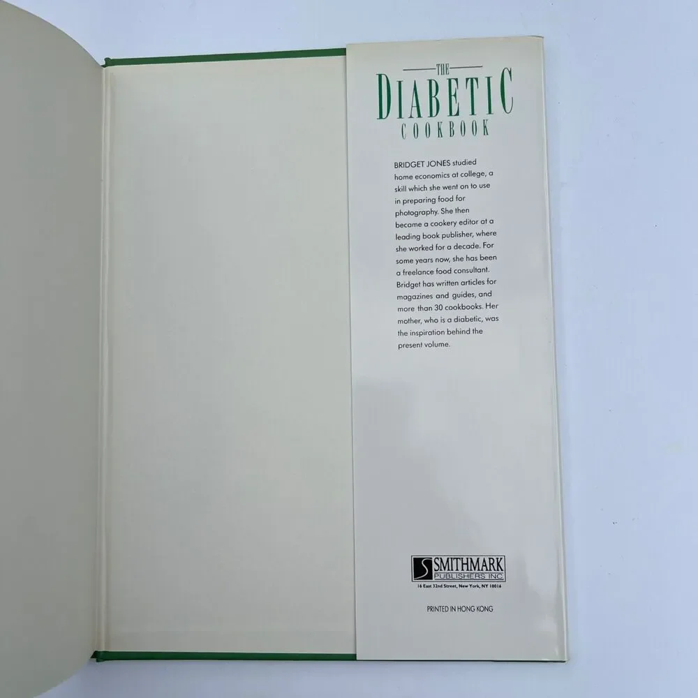 Vintage 1992 Cookbook The Diabetic Cookbook Hardcover with Dust Jacket